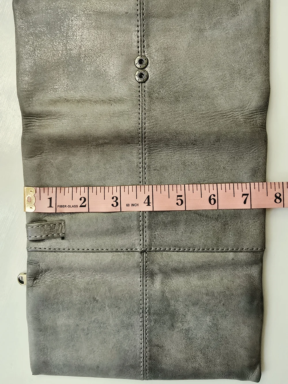 HOBO Gray Silver Metallic Trifold Wallet Wristlet